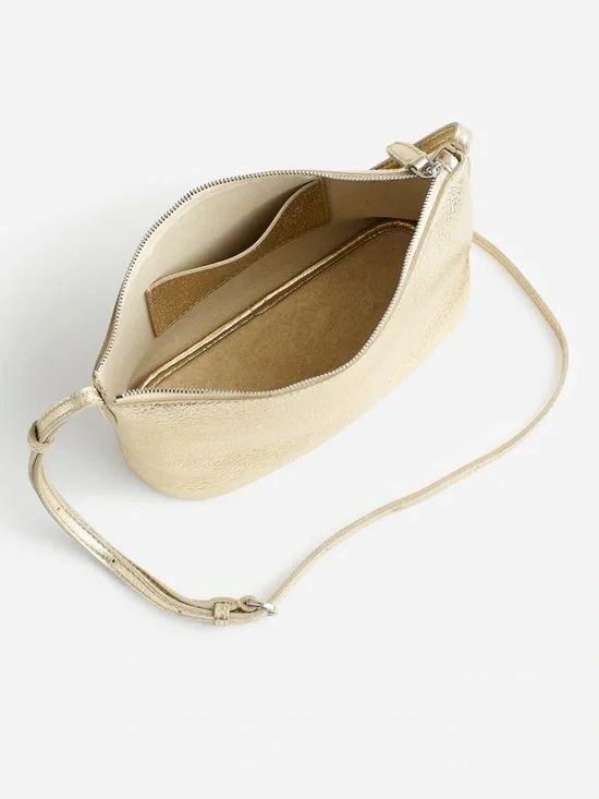 ☀️ New! MADEWELL Mini Crossbody Bag in Soft Grain Gold Metallic - Picture 2 of 12